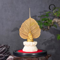 Tác phẩm nghệ thuật, Tượng phật và lá bồ đề mạ vàng