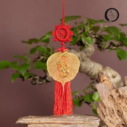 Lá bồ đề mạ vàng chữ Thuận