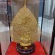 Hoa sen trên lá bồ đề mạ vàng (Size 23x34) cm